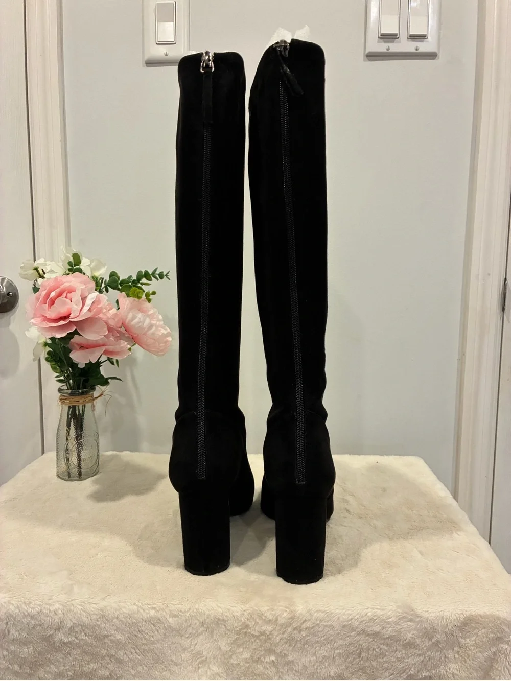 Nine West Black Over-the-Knee Suede Boots